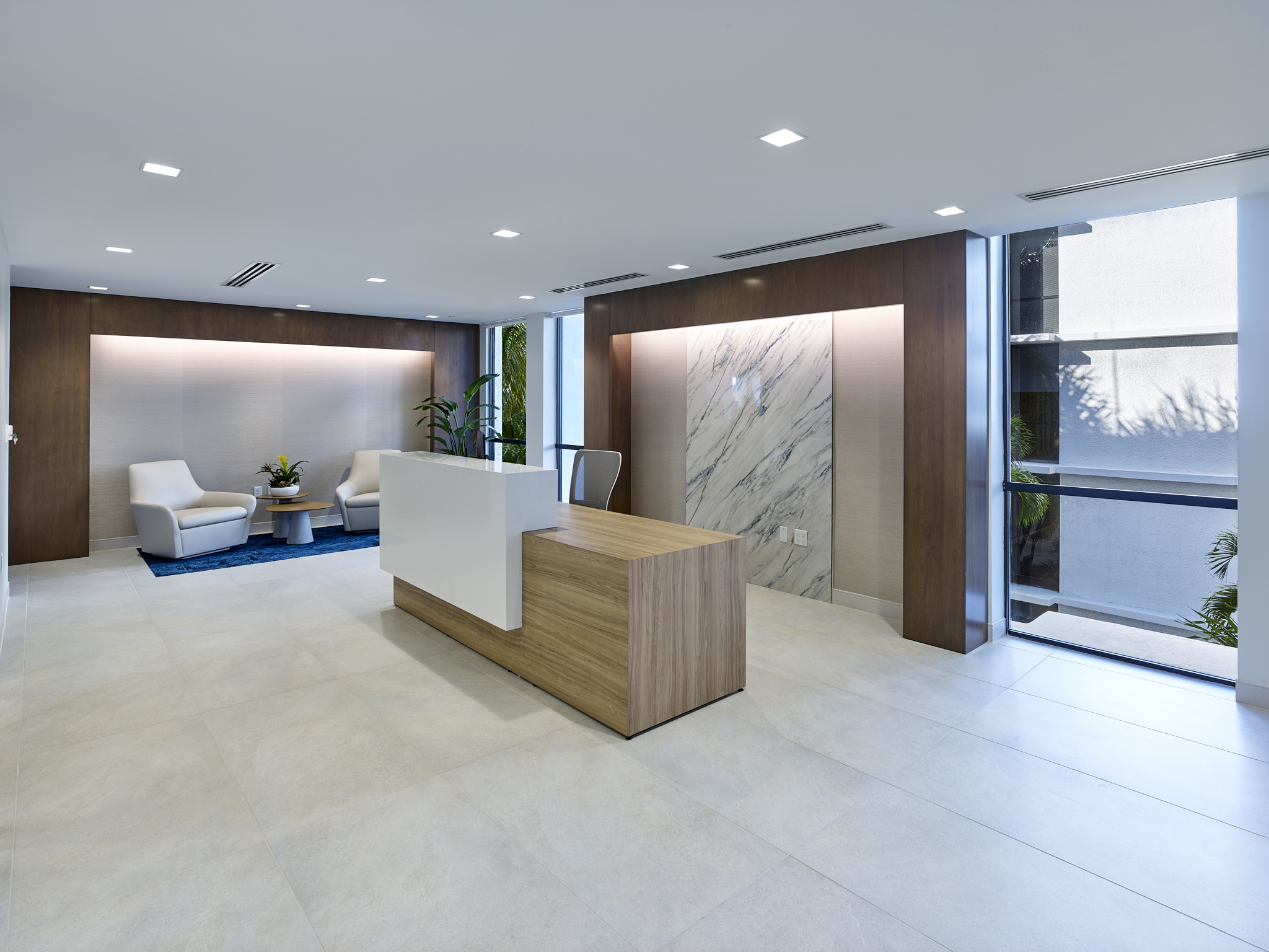 Conference and dining area with hospitality-grade finishes at Alpine Associates